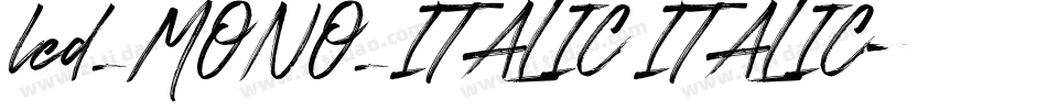 lcd_MONO_ITALIC ITALIC字体转换